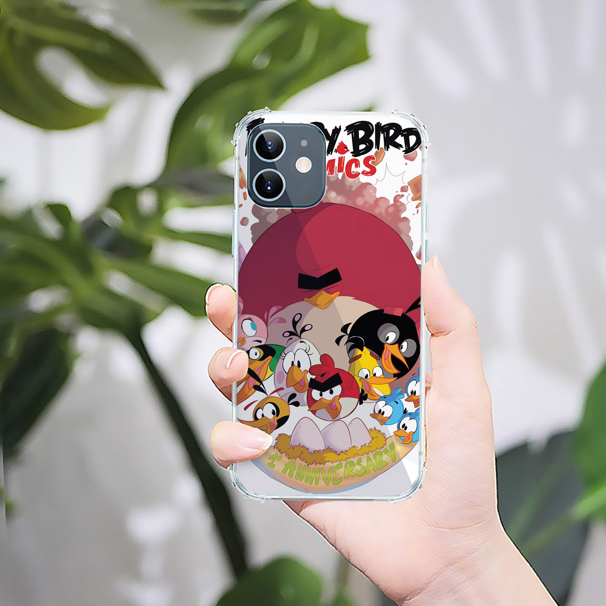 （画像用） Angry Birds アングリーバード 【iPhone 12シリーズ対応】透明スマホケース（クリアソフトケース）